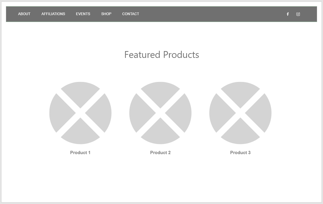 Wireframe mockup example